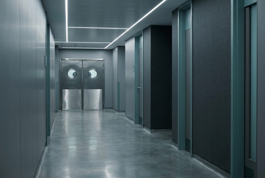Pasillo de una unidad hospitalaria